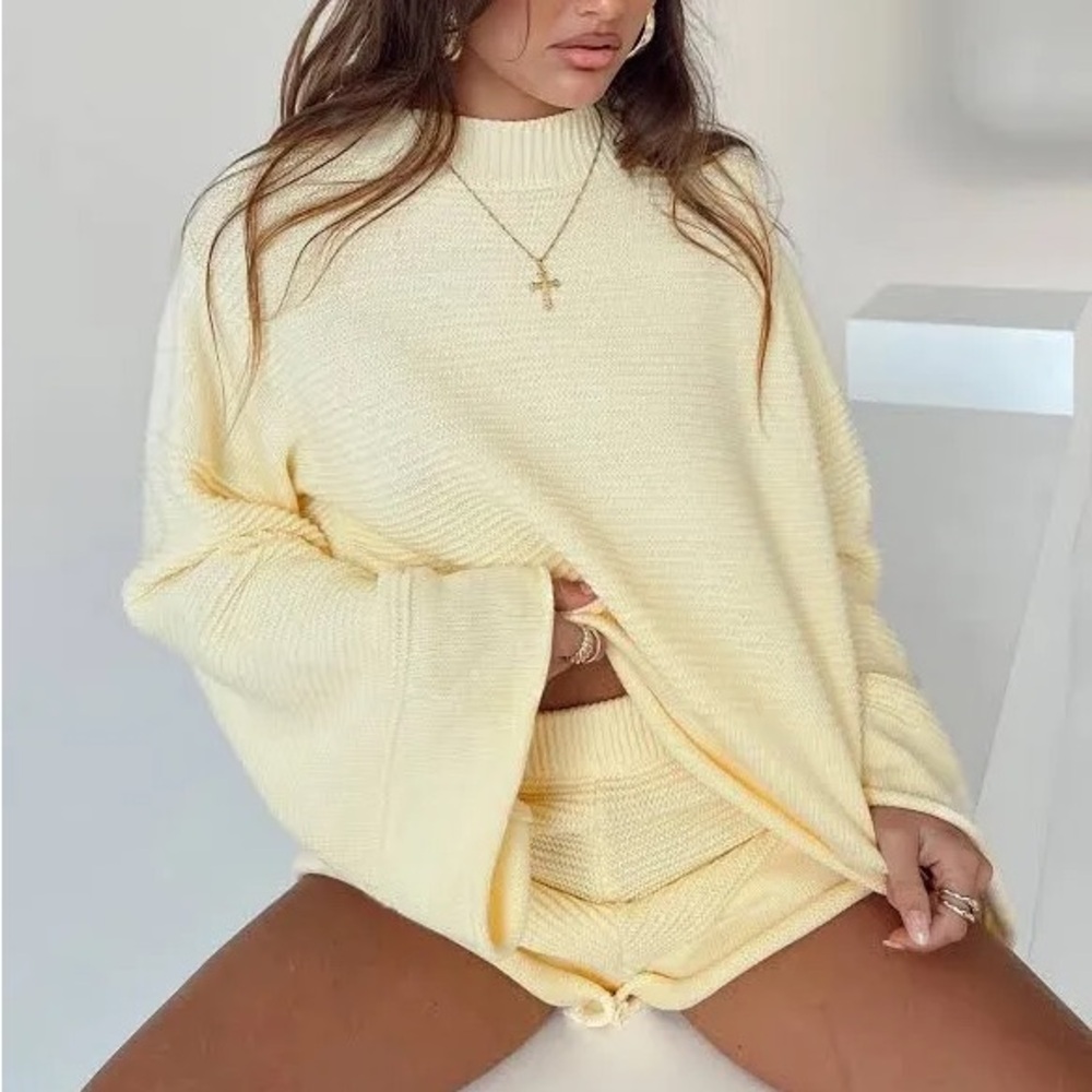 Princess Polly Cream Sweater Set